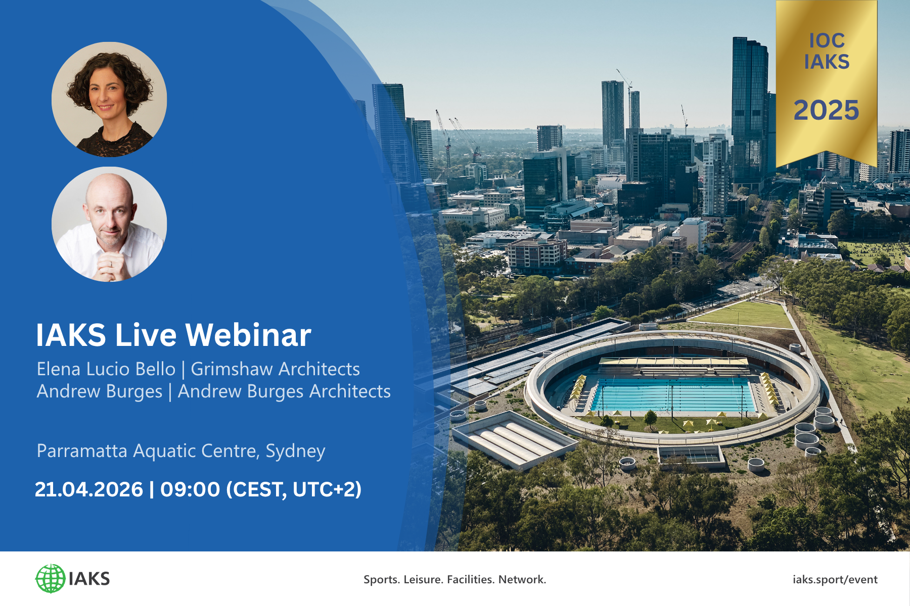 IAKS Webinar Promo Parramatta Aquatic Centre