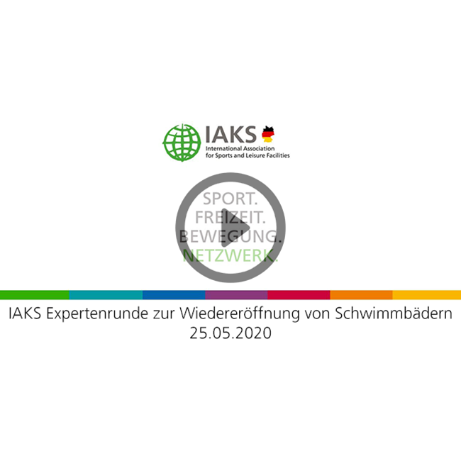 White background with IAKS logo and the title of the video below